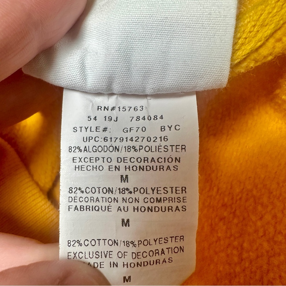 Champion Yellow Women's Crewneck Sweatshirt with Small Logo - Picture 5 of 7